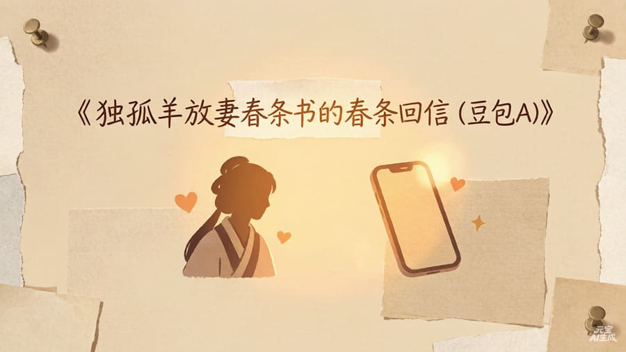 《独孤羊放妻春条书》的春条回信（豆包AI）
