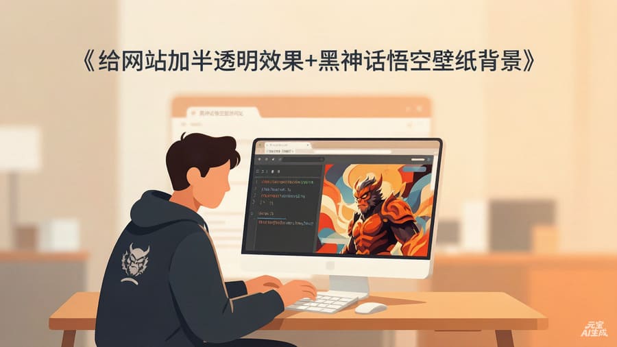 全站实现半透明，给网站添加个帅气的黑神话悟空壁纸