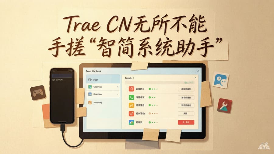 Trae CN无所不能 手搓“智简系统助手”