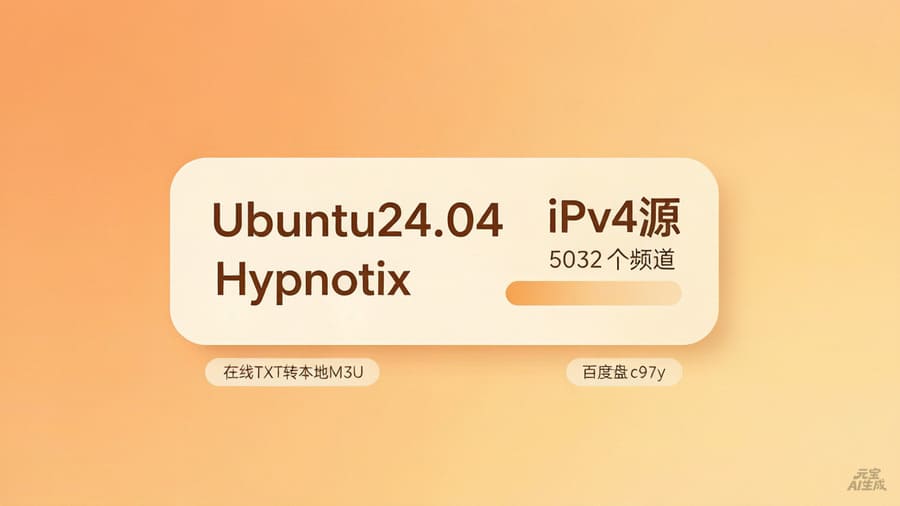 Ubuntu24.04下安装流媒体电视应用Hypnotix并附IPV4源