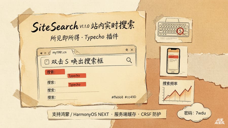 所见即所得 站内实时搜索插件SiteSearch V1.1.0正式版