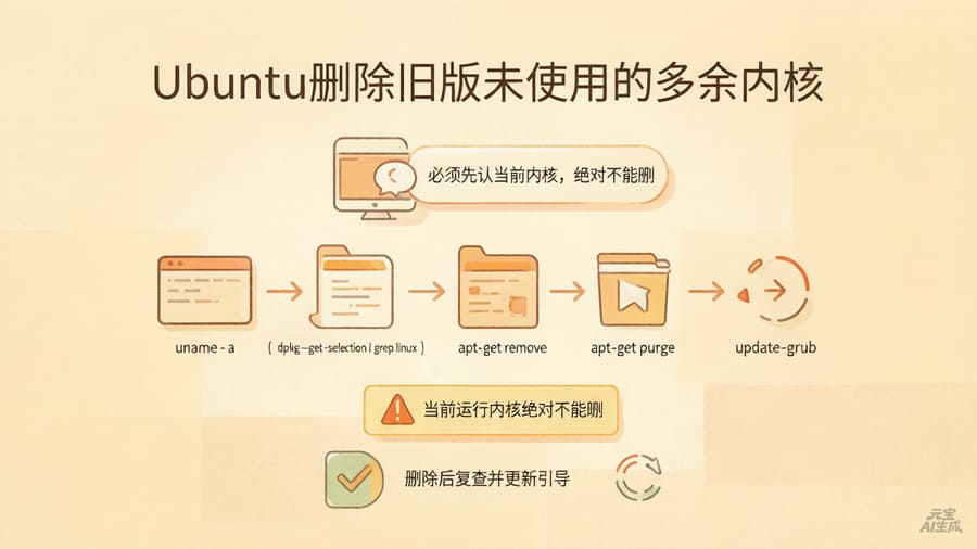 Ubuntu删除旧版未使用的多余内核